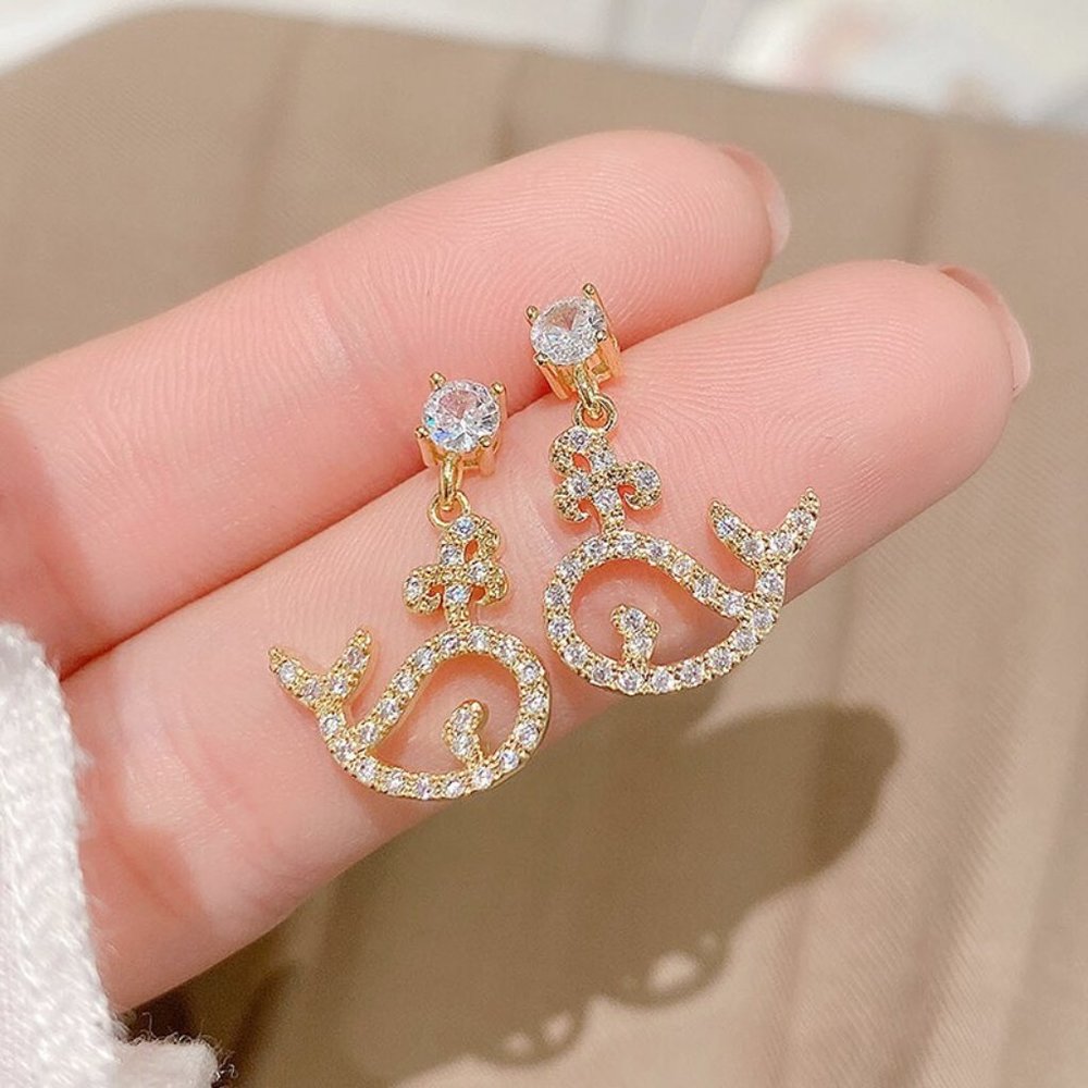 whale earring